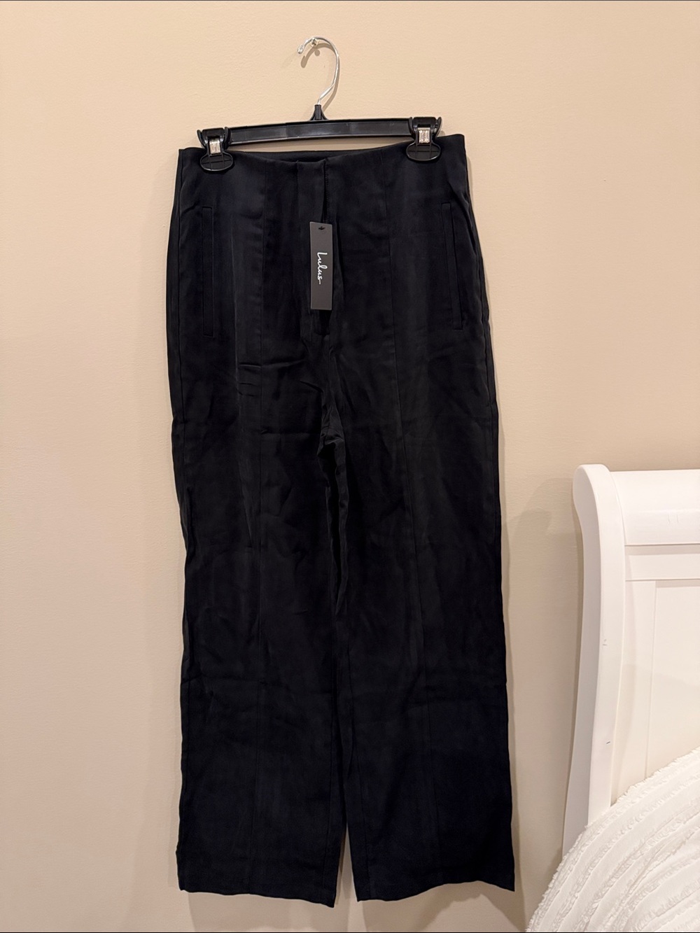 Lulu's Black High-Rise Wide-Leg Maxi Pants